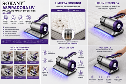 Aspiradora UV para Colchones y Sofás